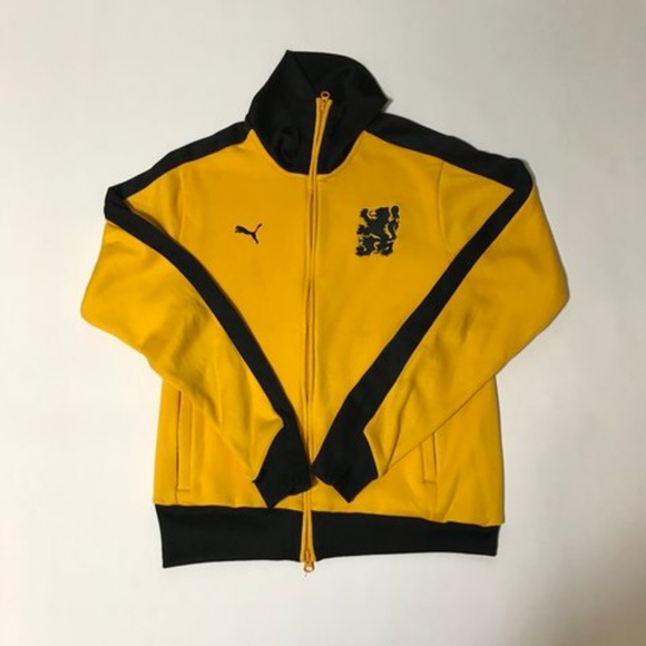 yellow puma track jacket